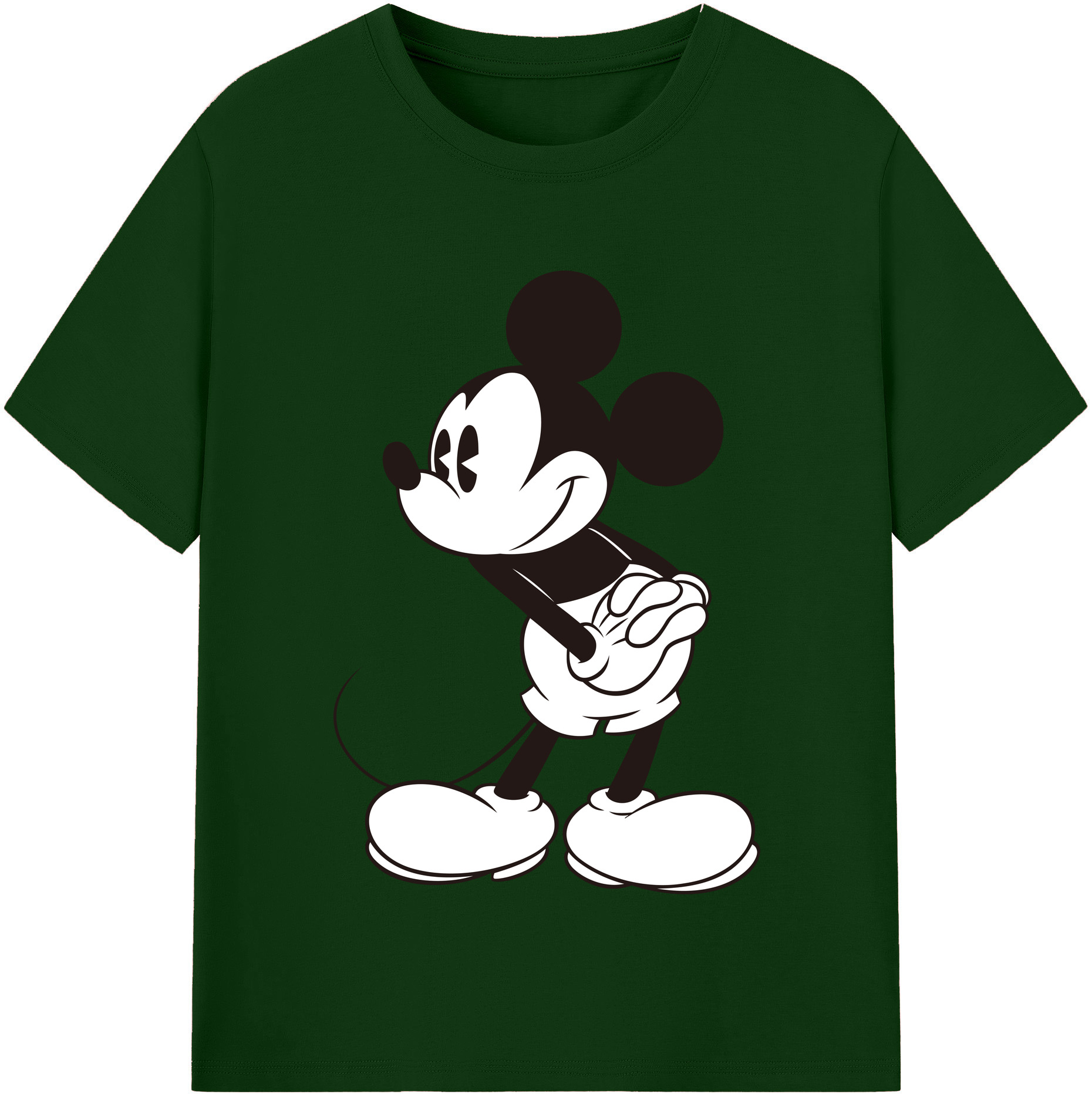 （画像用） ミッキーマウス Mickey Mouse 綿100％半袖Tシャツ（フロントプリント）